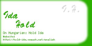 ida hold business card